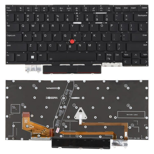 Clavier d'ordinateur portable rétroéclairé version américaine avec pointage pour Lenovo IBM ThinkPad X1C X1 Carbon 9e Gen9 10e Gen10 2021/2022 TP00129A TP00129B, pour Lenovo IBM ThinkPad X1C X1 Carbon 9e
