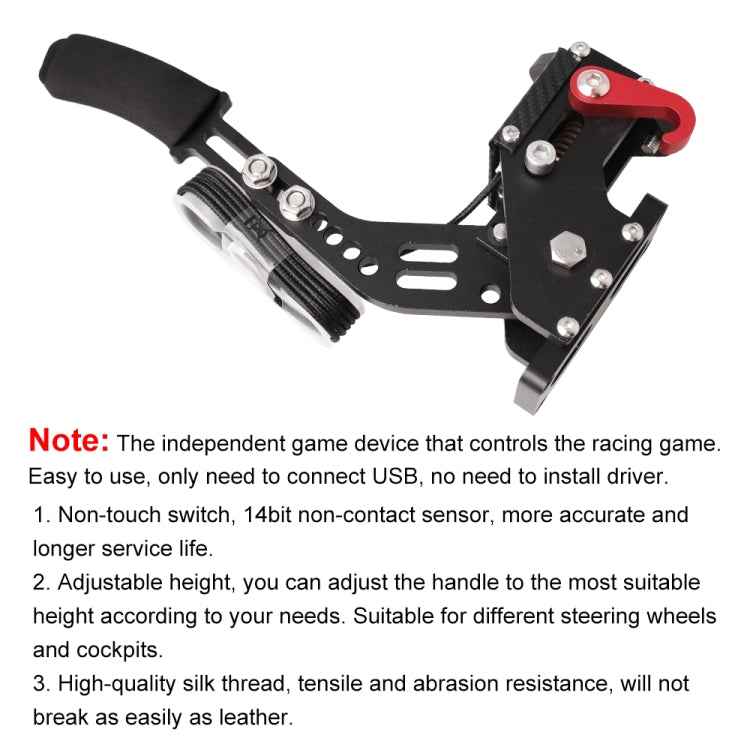 Car Universal USB Horizontal Drift Rally Racing Handbrake Lever Professional Gaming Peripherals for Racing Games G25/27/29 T500