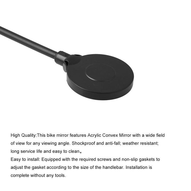 Pair Mountain Bike / Electric Motorcycle Multifunctional Adjustable Handlebar Rearview Mirror, MB-MR027