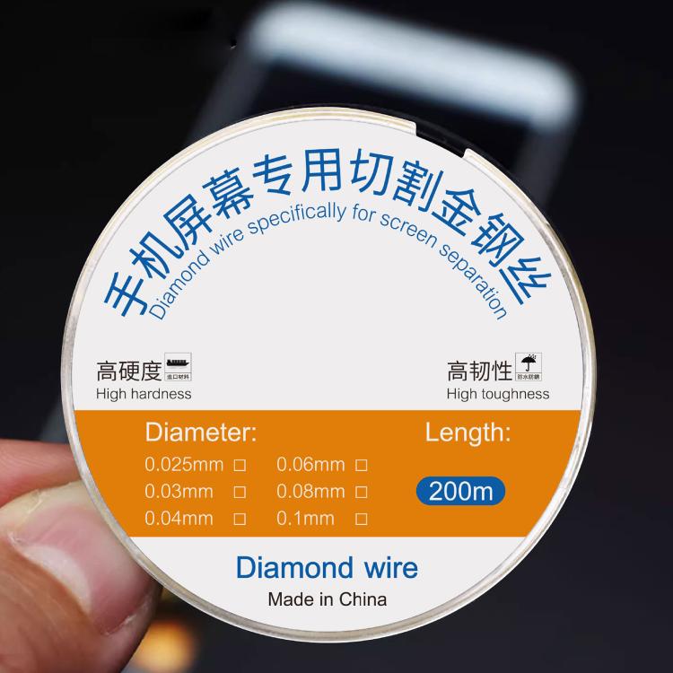 200m Screen Separation Specifically Diamond Cutting Wire, 0.025mm