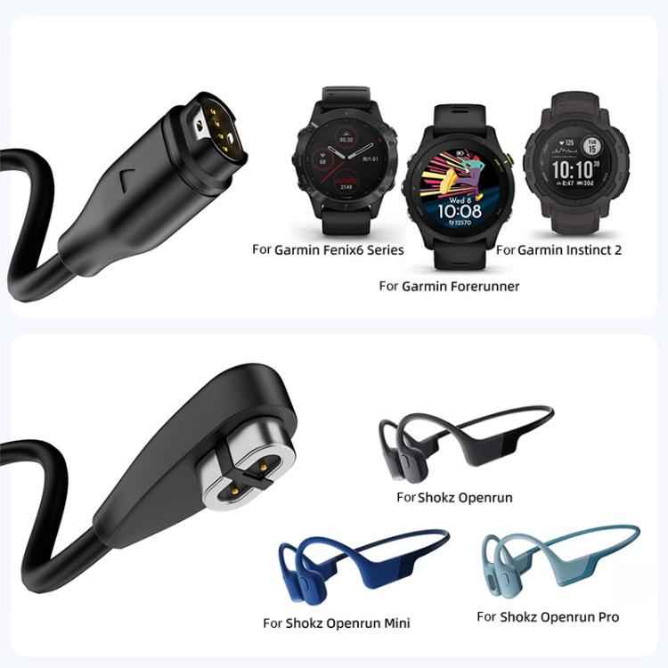 2 in 1 Earphone & Smart Watch Charging Adapter Cable for Shokz & Garmin
