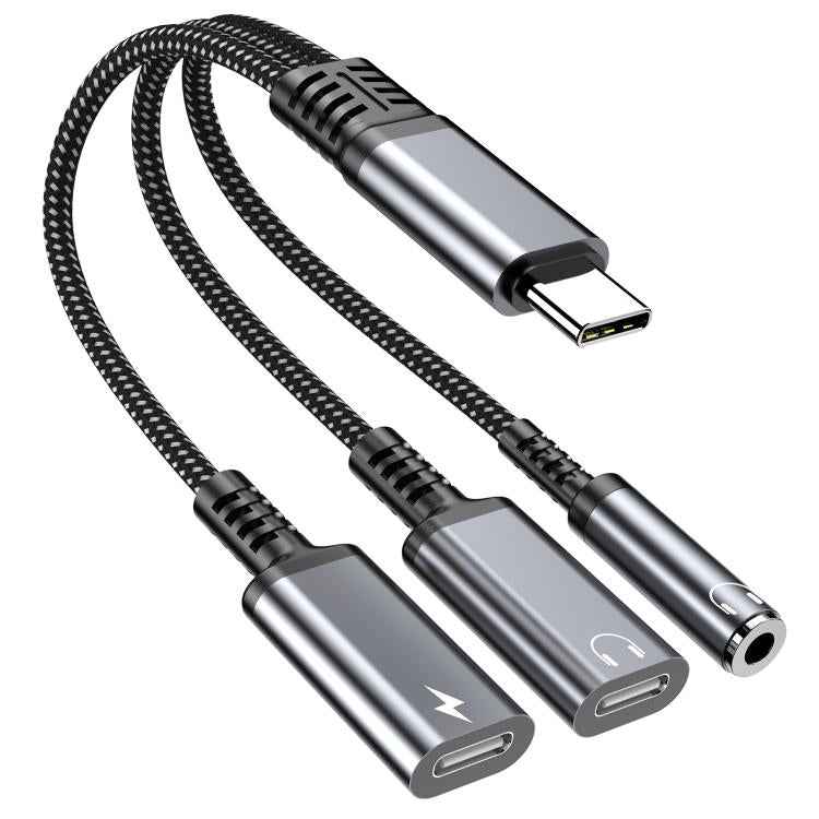 Type-C to 3.5mm and Type-C Charging Audio Adapter Cable