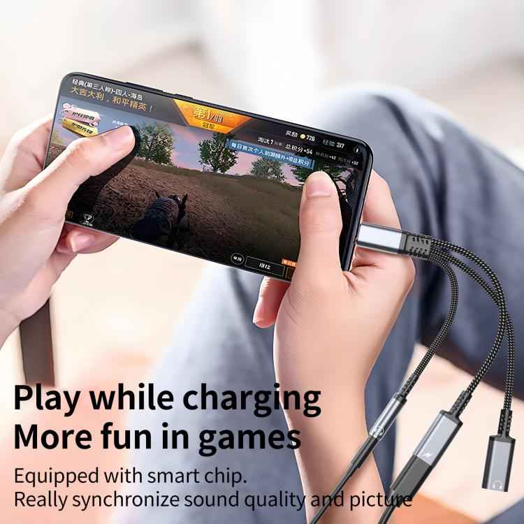 Type-C to 3.5mm and Type-C Charging Audio Adapter Cable