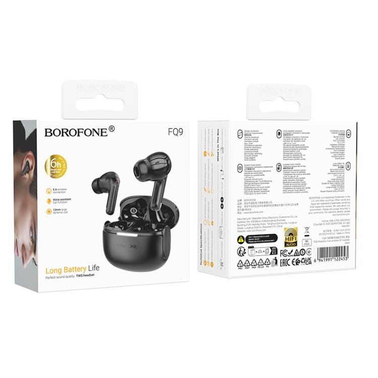 Borofone FQ9 Peaceful TWS Wireless BT Headset Earbuds, FQ9