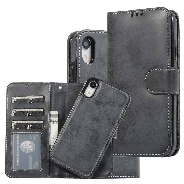 KLT888-2 Retro 2 in 1 Detachable Magnetic Horizontal Flip TPU + PU Leather Case with Holder & Card Slots & Photo Frame & Wallet, For iPhone XR, For iPhone XS Max, For iPhone 12 mini, For iPhone 12 / 12 Pro, For iPhone 12 Pro Max