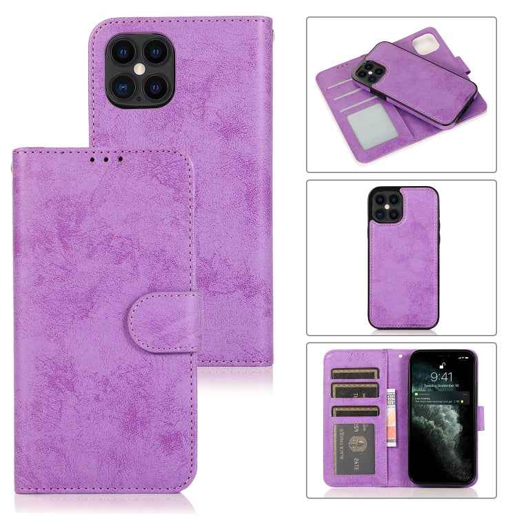 KLT888-2 Retro 2 in 1 Detachable Magnetic Horizontal Flip TPU + PU Leather Case with Holder & Card Slots & Photo Frame & Wallet, For iPhone XR, For iPhone XS Max, For iPhone 12 mini, For iPhone 12 / 12 Pro, For iPhone 12 Pro Max