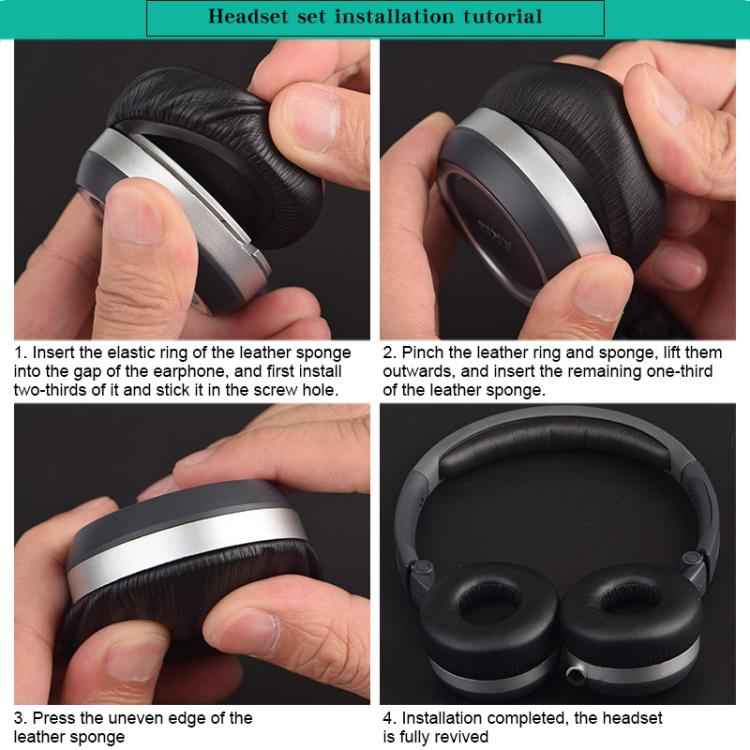 2pcs Protein Leather Replacement Earpads For AKG Y40 / Y45 / Y45BT