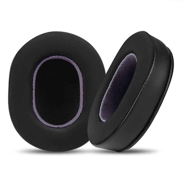 2pcs Ice Silk Cloth Replacement Earpads For Audio Technica ATH-MSR7 / M50X / M40, Black Orange, Black Grey, Black Purple, Black Green