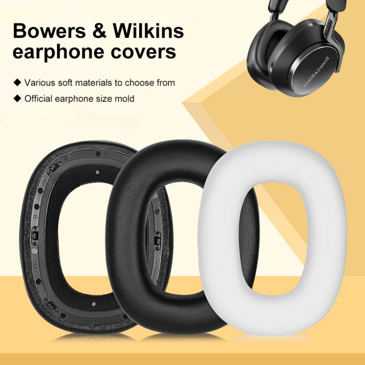 2pcs Sponge Earmuffs Replacement Earpads For B&W Px7 S2 / Px8, Black Protein Leather, Blue Protein Leather, White Protein Leather, Black Lambskin, Grey Lambskin, Beige Lambskin, Red Lambskin
