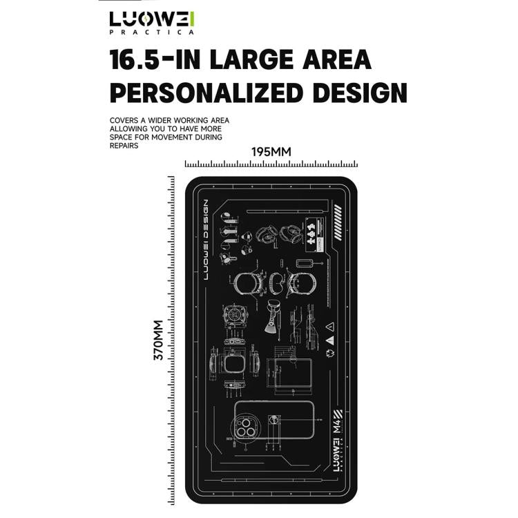 Luowei LW-M4 15.6-inch High-Temperature Resistant Insulation Silicone Repair Pad