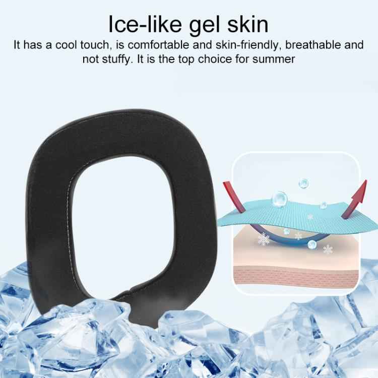 1 Pair Protein Leather and Ice Silk Cloth Replacement Earpads For Corsair HS80 Max / HS80 USB Wired / HS81 RGB