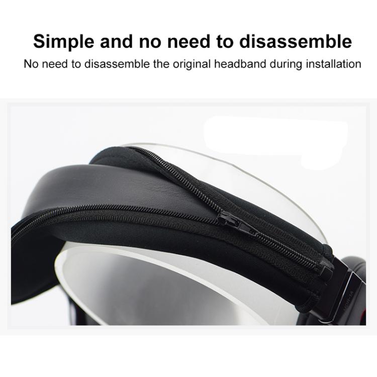 Neoprene Zipper Headband Cushion Pad Replacement Parts, For Audio Technica ATH-MSR7