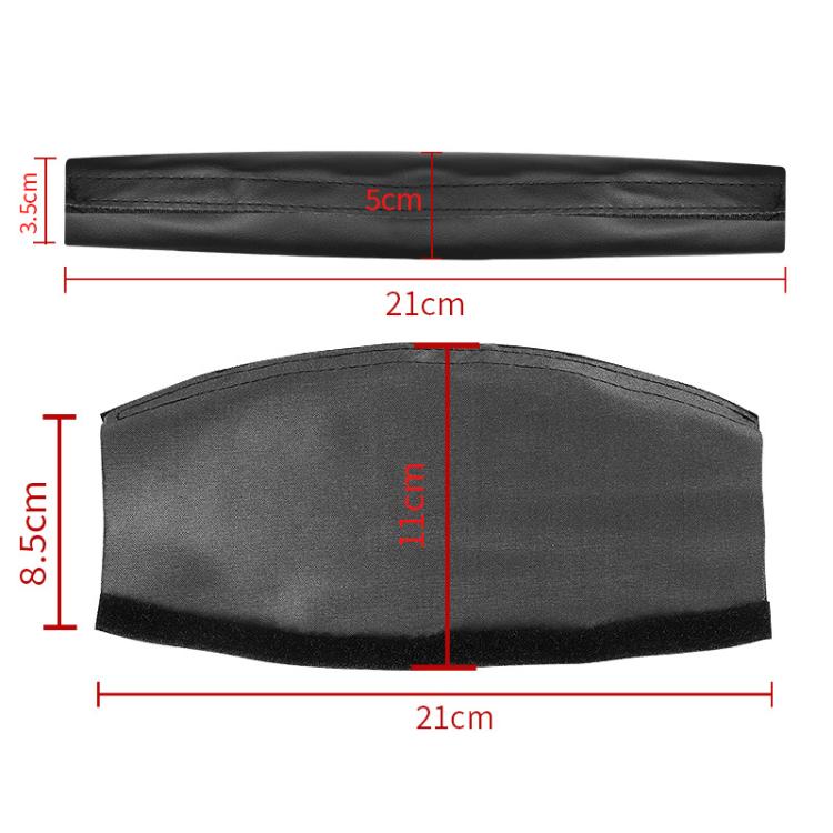 Universal PU Leather Headband Protective Cover, Curved 21x11x8.5cm, Curved 24.5x11x8.5cm, Rectangle 24.5x10cm