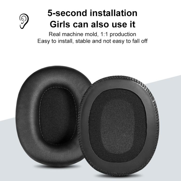 2pcs Sponge Earmuffs Replacement Earpads For Marshall Monitor, Ice Silk Cloth, Football Net