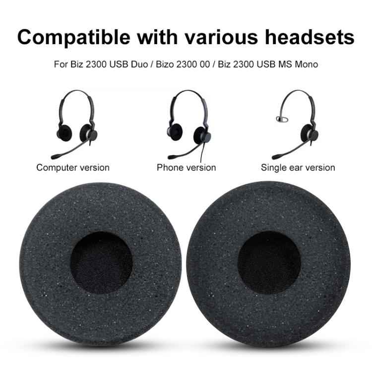 2pcs Foam Earpads For Jabra GN2000 / BIZ 2300 / 2400 / 1500 / 1900