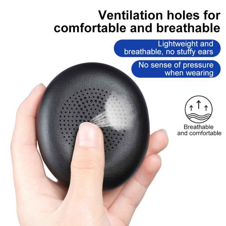 1 Pair Protein Leather Earpads For Jabra Evolve2 65 / Evolve2 40 SE / Elite 45H