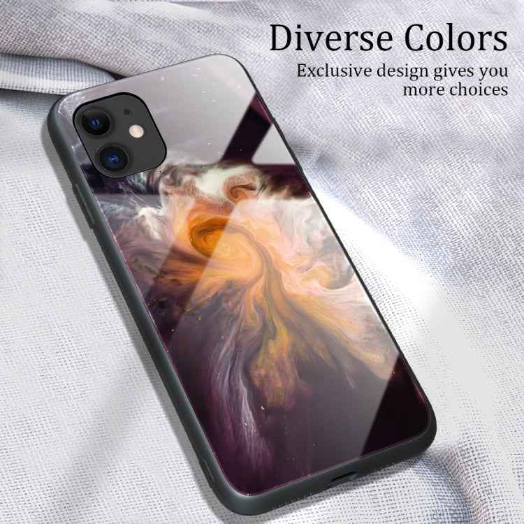 Marble Pattern Glass Protective Case, For iPhone 12 mini, For iPhone 12 Pro Max, For iPhone 11 Pro, For iPhone SE 2022 / SE 2020 / 8 / 7, For iPhone X