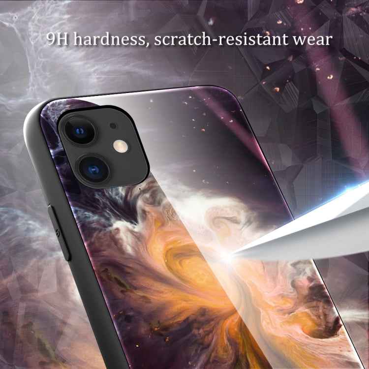Marble Pattern Glass Protective Case, For iPhone 12 mini, For iPhone 12 Pro Max, For iPhone 11 Pro, For iPhone SE 2022 / SE 2020 / 8 / 7, For iPhone X