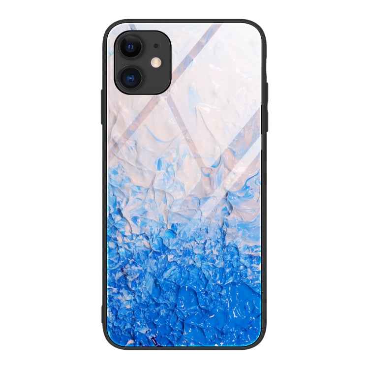 Marble Pattern Glass Protective Case, For iPhone 12 mini, For iPhone 12 Pro Max, For iPhone 11 Pro, For iPhone SE 2022 / SE 2020 / 8 / 7, For iPhone X
