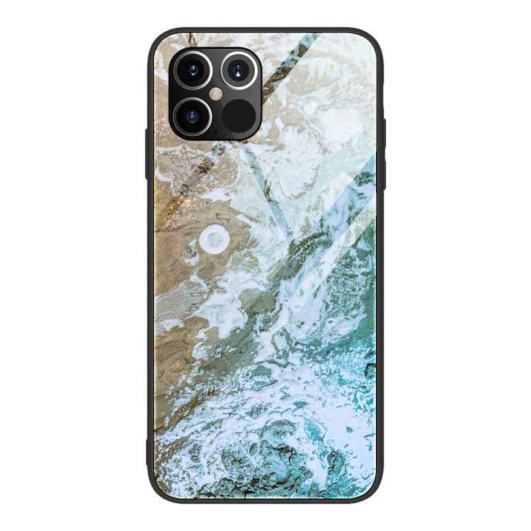 Marble Pattern Glass Protective Case, For iPhone 12 mini, For iPhone 12 Pro Max, For iPhone 11 Pro, For iPhone SE 2022 / SE 2020 / 8 / 7, For iPhone X