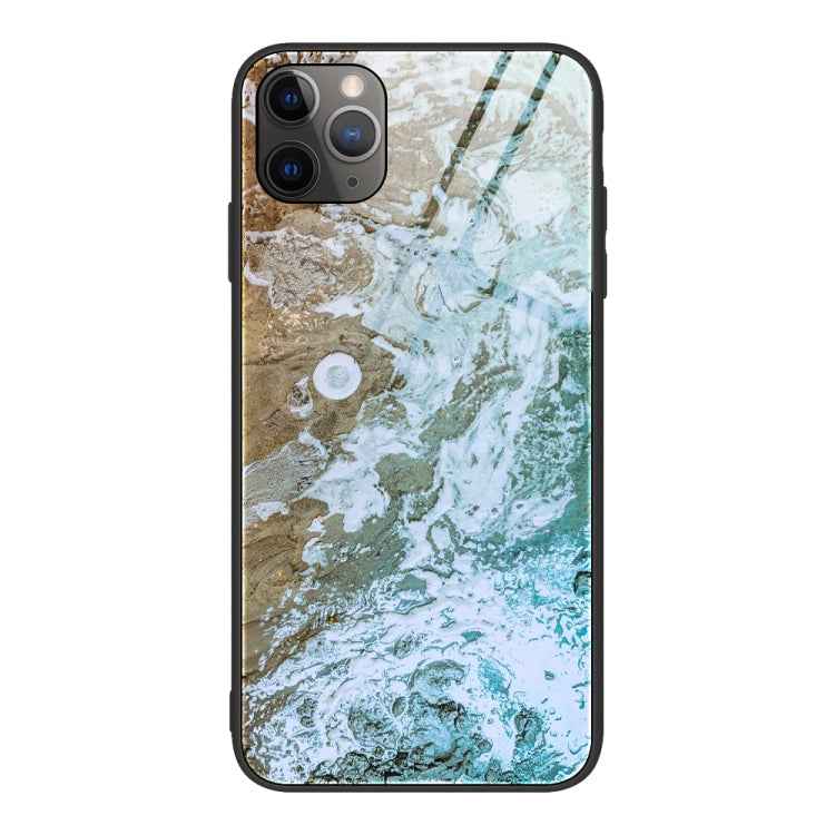 Marble Pattern Glass Protective Case, For iPhone 12 mini, For iPhone 12 Pro Max, For iPhone 11 Pro, For iPhone SE 2022 / SE 2020 / 8 / 7, For iPhone X