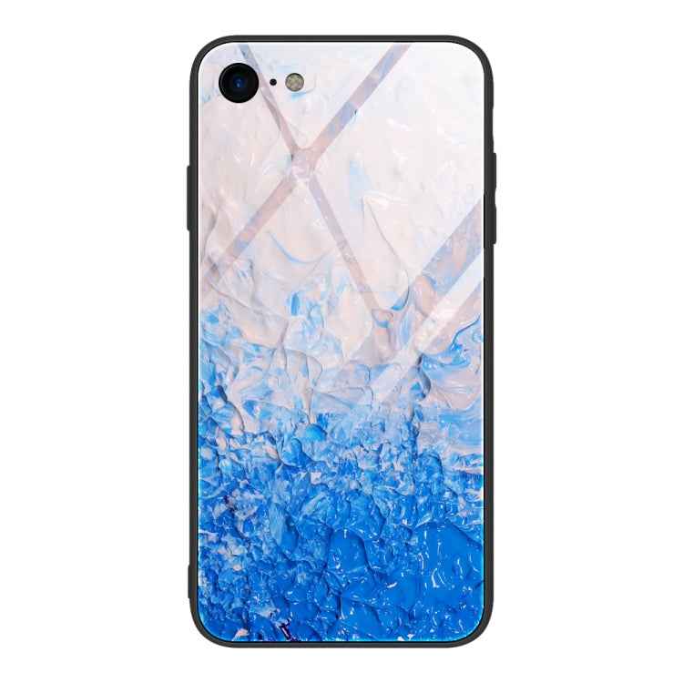 Marble Pattern Glass Protective Case, For iPhone 12 mini, For iPhone 12 Pro Max, For iPhone 11 Pro, For iPhone SE 2022 / SE 2020 / 8 / 7, For iPhone X