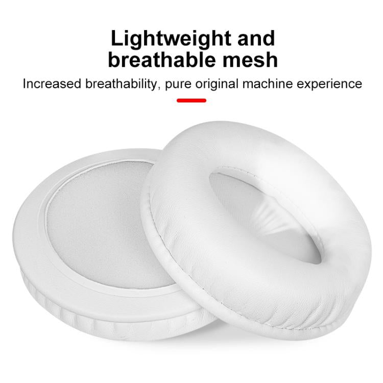 2pcs Protein Leather Earpads For Brookstone Yowu Selkirk Model Z 3G Cat Ear Headphone, For Brookstone Yowu Selkirk Model Z 3G(Black), For Brookstone Yowu Selkirk Model Z 3G(White)