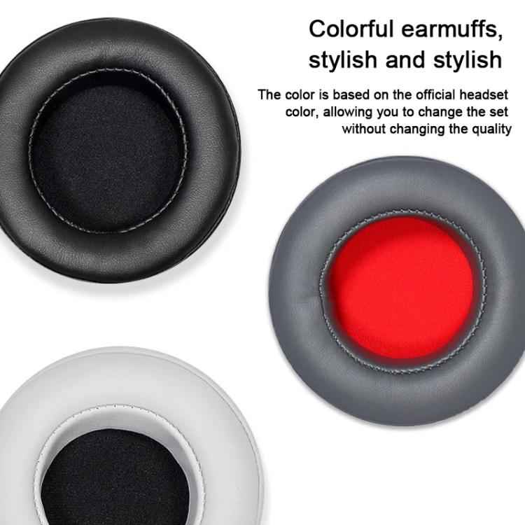 2pcs Protein Leather Snap-on Type Earphone Covers