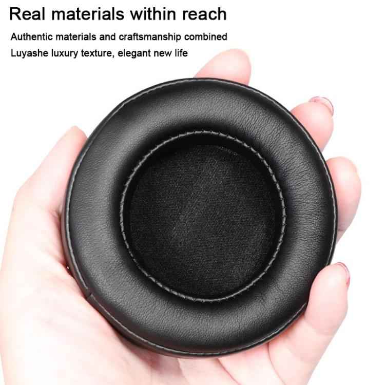 2pcs Protein Leather Snap-on Type Earphone Covers