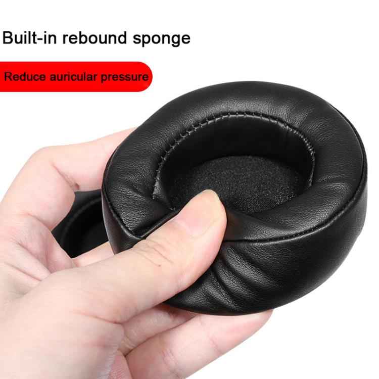 2pcs Protein Leather Snap-on Type Earphone Covers