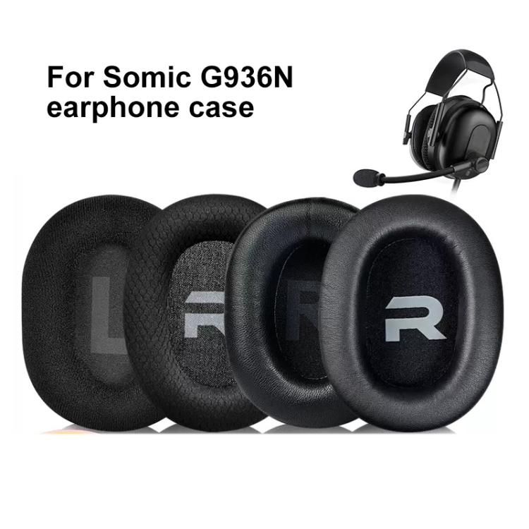 1 Pair Printing Insert Earpads For Somic G936N / G936, Protein Leather, Football Net Fabric