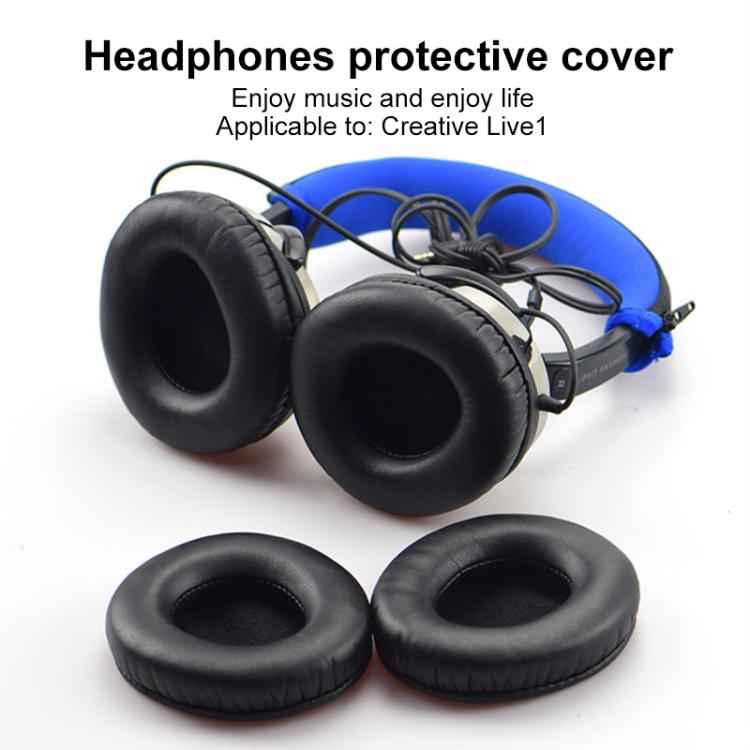2pcs Protein Leather Earpads For Creative Aurvana Live 1