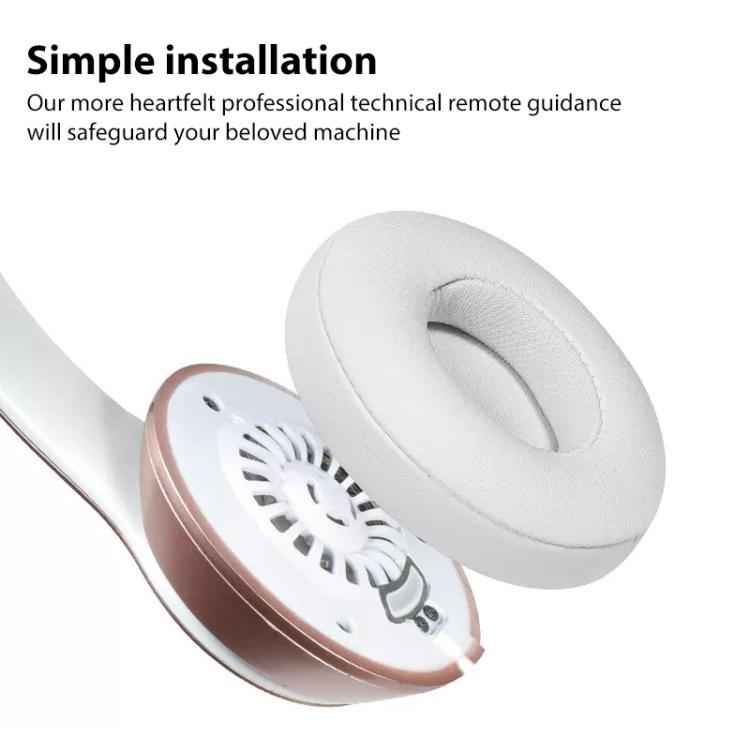 1 Pair Protein Leather Replacement Earpads For Beats Solo3 / Solo2