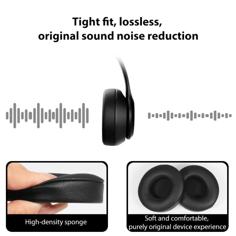 1 Pair Protein Leather Replacement Earpads For Beats Solo4, For Beats Solo4