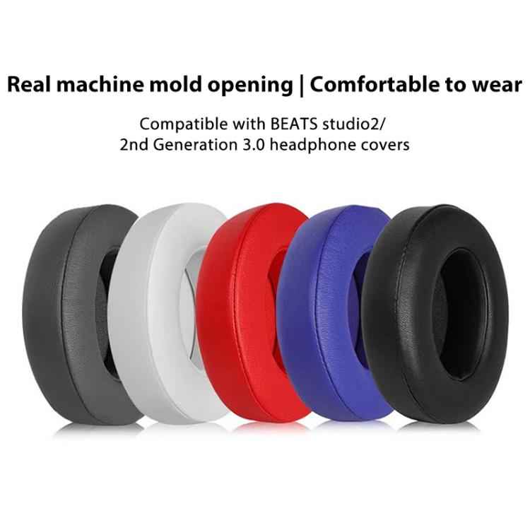 1 Pair Protein Leather Thickened 26mm Replacement Earpads For Beats Studio3 / 2