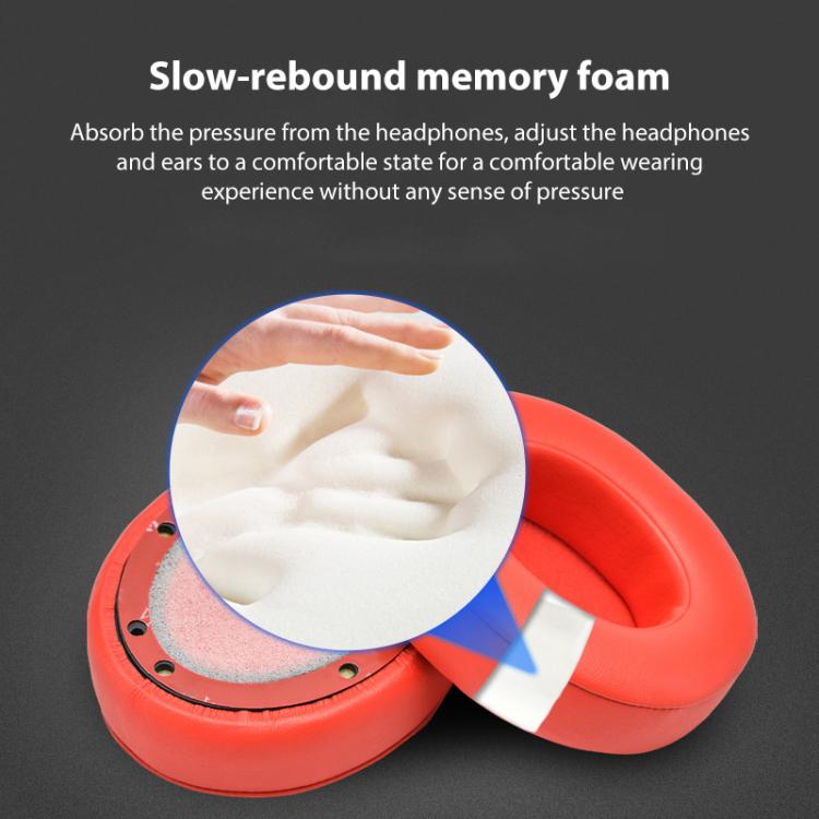 1 Pair Protein Leather Thickened 26mm Replacement Earpads For Beats Studio3 / 2, Protein Leather Thickened For Beats Studio3, Protein Leather Thickened For Beats Studio3 / 2