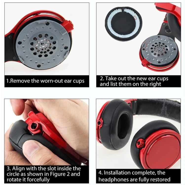 2pcs Protein Leather Replacement Earpads For Beats Studio Pro