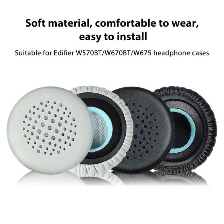 2pcs Protein Leather Replacement Earpads For EDIFIER H690 / W570BT / W670BT / H690P