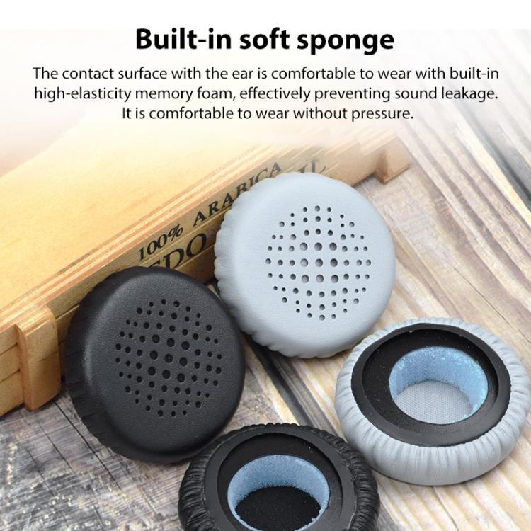 2pcs Protein Leather Replacement Earpads For EDIFIER H690 / W570BT / W670BT / H690P, For EDIFIER H690