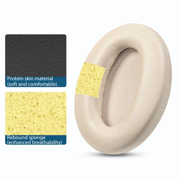 2pcs Protein Leather Replacement Earpads For EDIFIER MT6 Pro, For EDIFIER MT6 Pro(Champagne), For EDIFIER MT6 Pro, For EDIFIER MT6 Pro(Titanium)