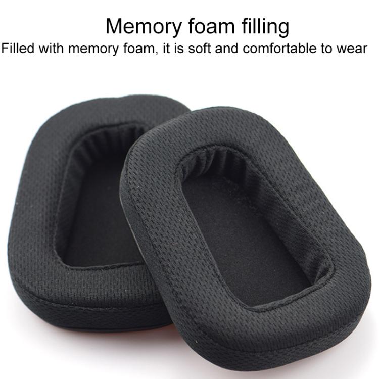 2pcs Insert Replacement Earpads For Logitech G533 / G633 / G635 / G933 / G935, Protein Leather, Mesh Fabric, Protein Leather and Ice Silk Fabric, Glitter Velvet, Lambskin