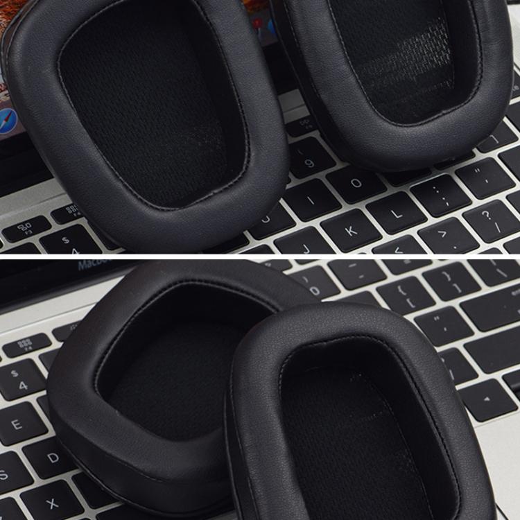 2pcs Insert Replacement Earpads For Logitech G533 / G633 / G635 / G933 / G935, Protein Leather, Mesh Fabric, Protein Leather and Ice Silk Fabric, Glitter Velvet, Lambskin
