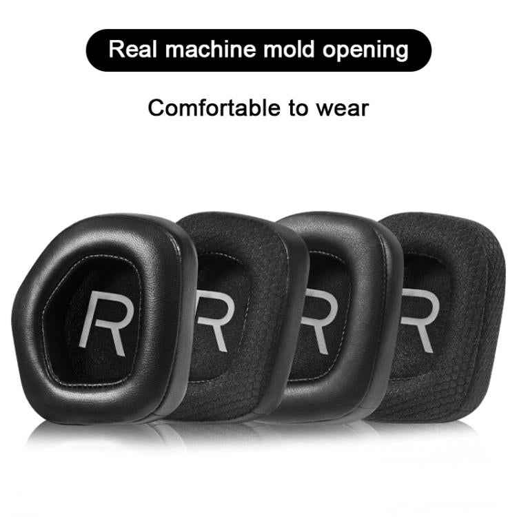 1 Pair Protein Leather Snap-on Type Earphone Covers