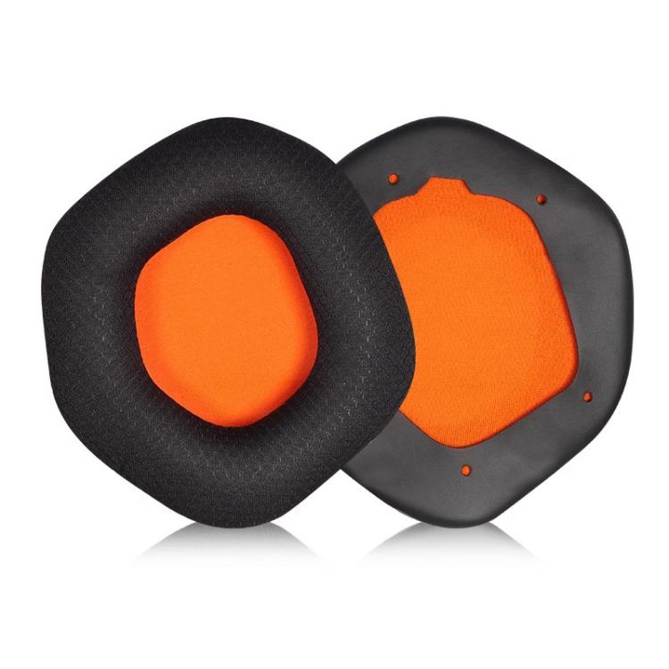 1 Pair Snap-on Replacement Earpads For ASUS ROG Strix7.1, Football Net Fabric, Protein Leather, Ice Silk Fabric