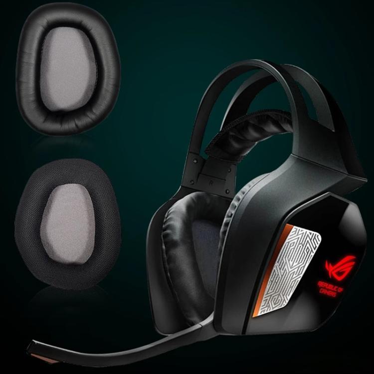 1 Pair Snap-on Replacement Earpads For ASUS Centurioner, Protein Leather, Net Fabric