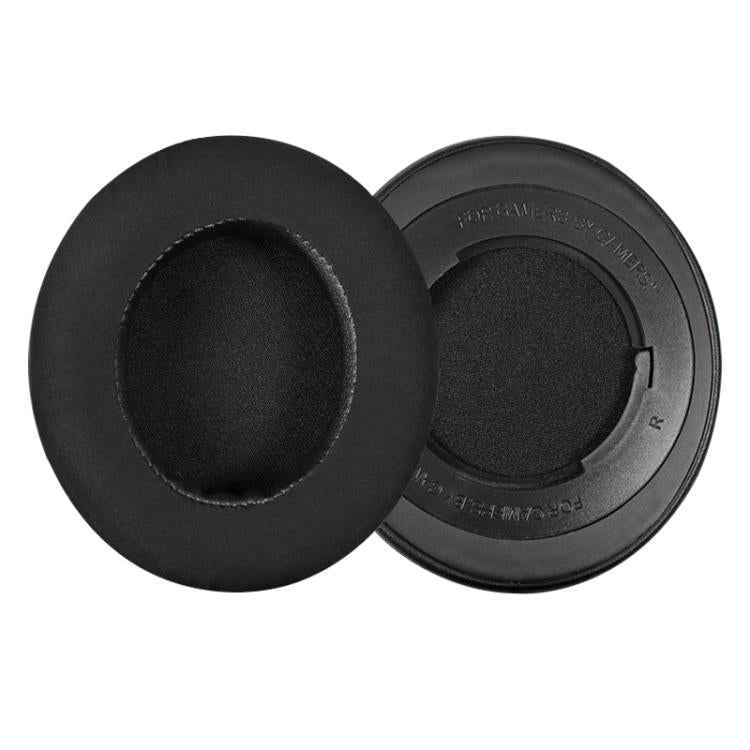 1 Pair Rotating Snap-on Replacement Earpads For Razer Kraken Pro V2, Protein Leather Ice Silk Fabric, Cotton Fabric