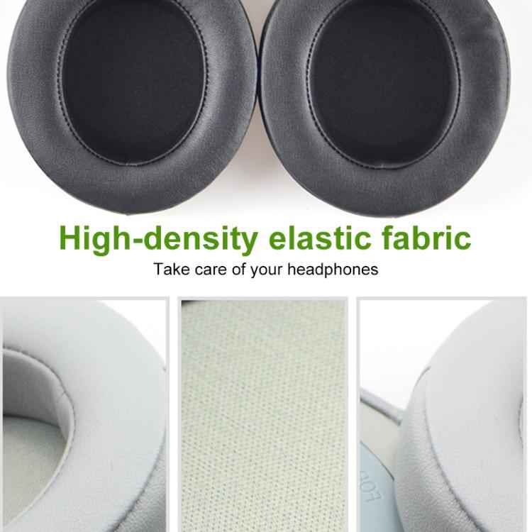 1 Pair Rotating Snap-on Replacement Earpads For Razer Kraken Pro V2, Protein Leather Ice Silk Fabric, Cotton Fabric