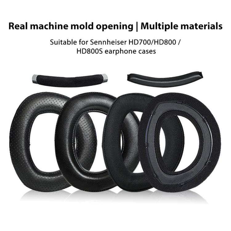 1 Pair Snap-on Replacement Earpads For Sennheiser HD800 / HD800S, Splicing Nano, Splicing ??Protein Leather, Flannel Stitching, Lambskin Stitching, Lambskin + Flannel Stitching, Lambskin Perforated Stitching