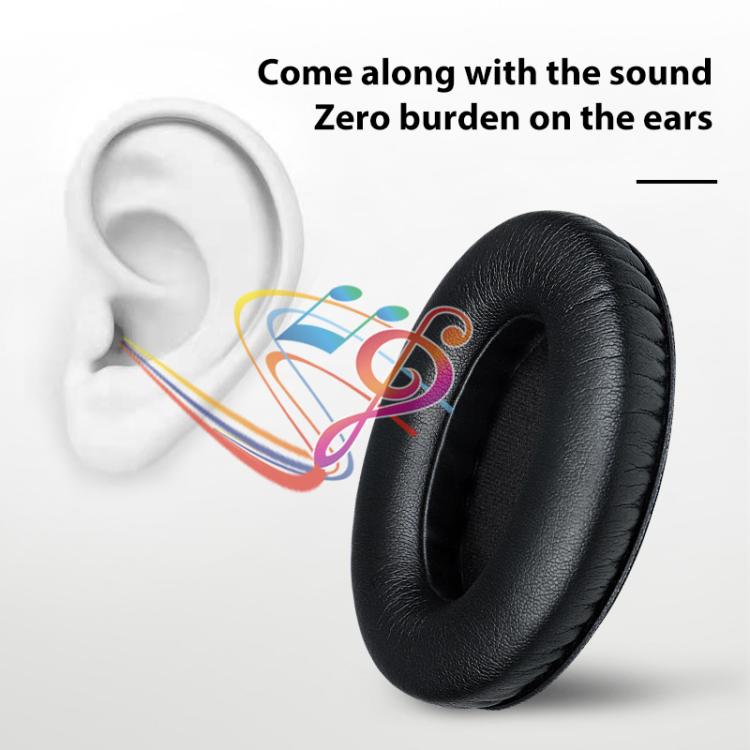 2pcs Snap-on Replacement Earpads For Sennheiser HD201 / HD201S / HD180 / HD418 / HD419 / HD421 / HD428 / HD429 / HD438 / HD439 / HD448 / HD450, Protein Leather, Frog Leather, Flannel