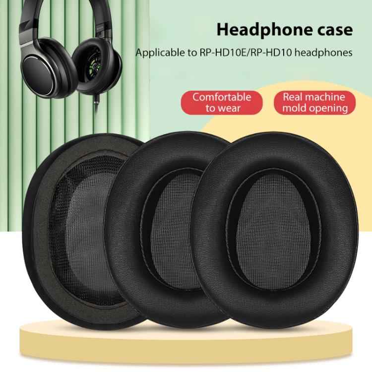 2pcs Snap-on Protein Leather Replacement Earpads For Panasonic RP-HD10 / RP-HD10E